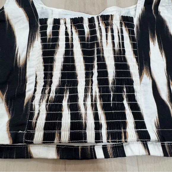 NWT Banana Republic Linen Blend Cropped Bustier Corset Shirred Back Women's 2 - Picture 10 of 12